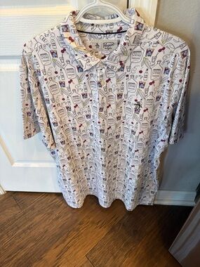 Original Penguin White Whiskey Old Fashioned Print Polo